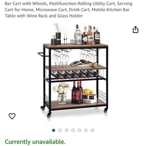 Bar Cart with Wheels
